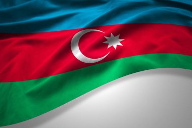 Azerbaycan bayrağı ile kopya alanı metin - 3d çizim için    
