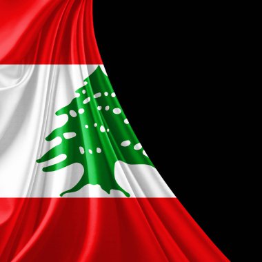 Lübnan bayrağı ile kopya alanı metin - 3d çizim için    
