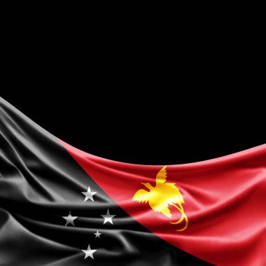 Yeni Gine bayrağı ile kopya alanı metin - 3d çizim için    