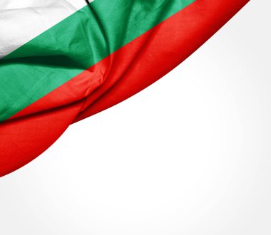 Bulgaristan bayrağı ile kopya alanı metin - 3d çizim için    