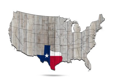 Texas bayrağı ile kopya alanı metin veya resimler 