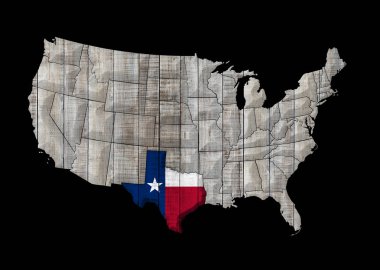 Texas bayrağı ile kopya alanı metin veya resimler 