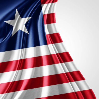 Liberya bayrağı ile kopya alanı metin - 3d çizim için    