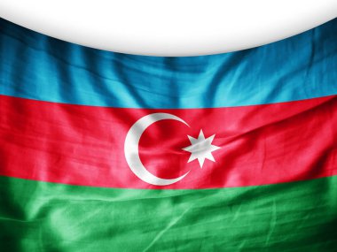 Azerbaycan bayrağı ile kopya alanı metin - 3d çizim için    