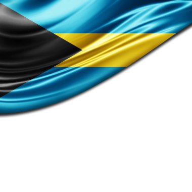 Bahamalar bayrağı ile kopya alanı metin - 3d çizim için    