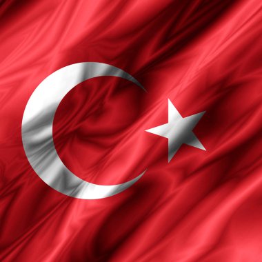 Metin - 3d çizim için kopya alanı ile Türkiye'nin bayrak    
