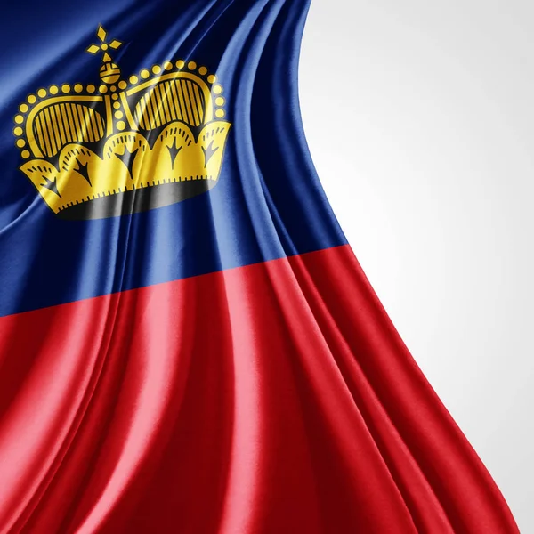 Bandera Liechtenstein Con Espacio Copia Para Texto Ilustración — Foto de Stock