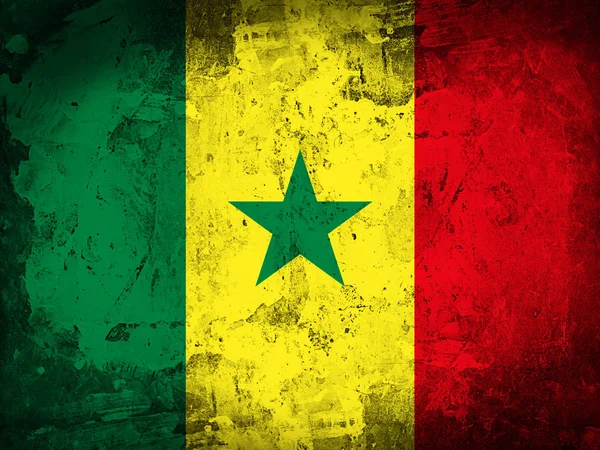 Senegalská Vlajka Kopií Prostor Pro Text Nebo Obrázky — Stock fotografie