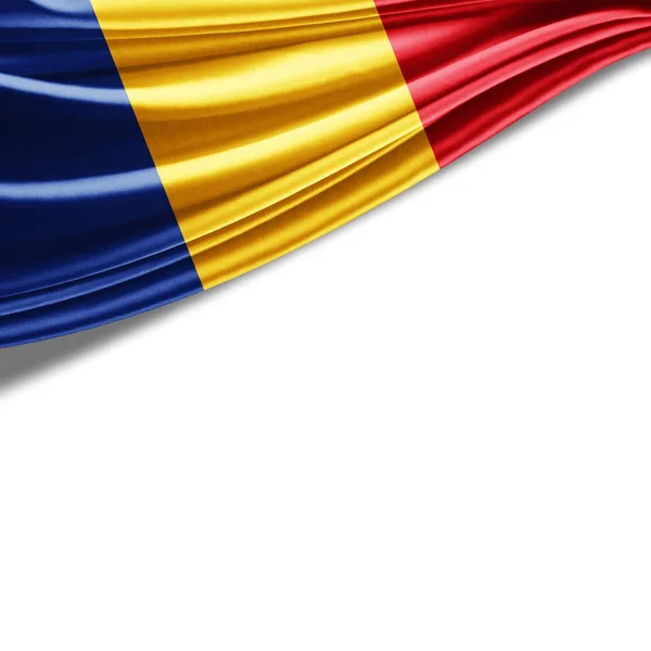 Romanya Bayrağı Ile Kopya Alanı Metin Çizim Için — Stok fotoğraf