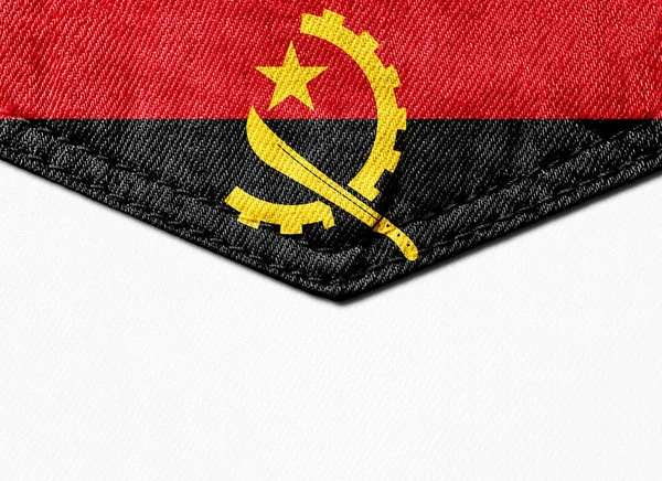 Bandera Angola Con Espacio Copia Para Texto Imágenes Fondo Blanco —  Fotos de Stock