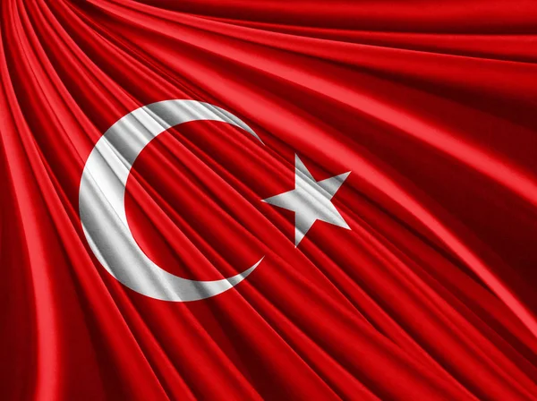 Bandera Turquía Con Espacio Copia Para Texto Ilustración — Foto de Stock