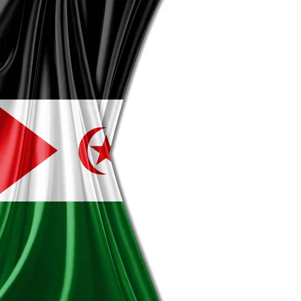 Σημαία Της Αραβικής Δημοκρατίας Σαχραουΐ Αντίγραφο Χώρο Για Κείμενο Απεικόνιση — Φωτογραφία Αρχείου
