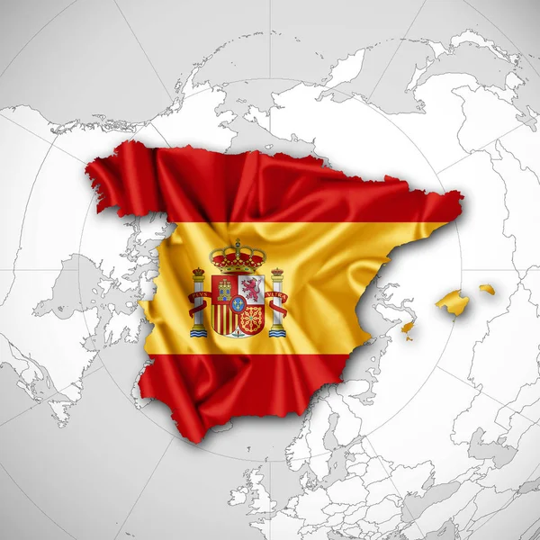 Bandera España Con Espacio Copia Para Texto Ilustración —  Fotos de Stock