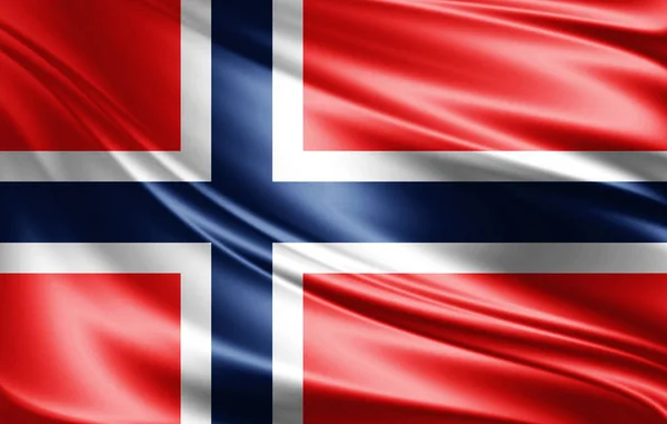 Flagge Norwegens Mit Kopierplatz Für Ihren Text Illustration — Stockfoto