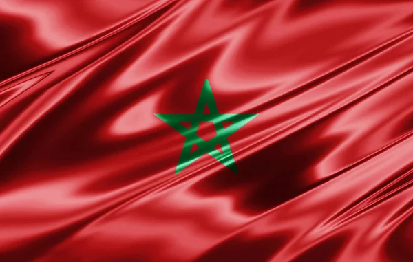 Drapeau Maroc Avec Espace Copie Pour Votre Texte Illustration — Photo