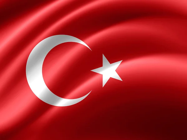 テキスト イラストのコピー スペースを持つトルコの旗 — ストック写真