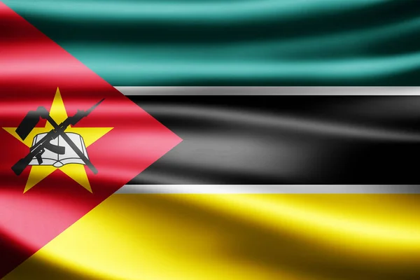 Bandeira Moçambique Com Espaço Cópia Para Seu Texto Ilustração — Fotografia de Stock