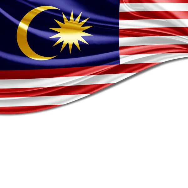 テキスト イラストのコピー スペースを持つマレーシアの旗 — ストック写真