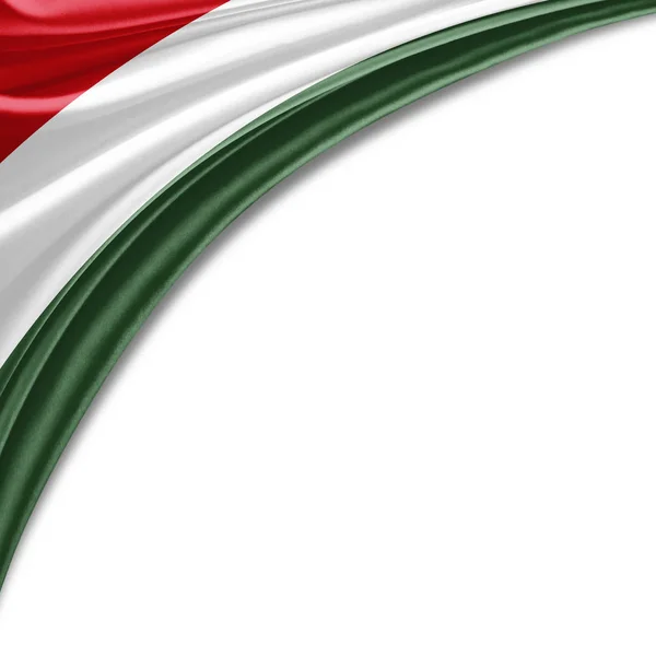 Vlajka Maďarska Kopií Prostor Pro Ilustraci Textu — Stock fotografie