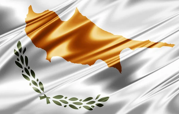 Kyperská Vlajka Kopií Prostor Pro Ilustraci Textu — Stock fotografie