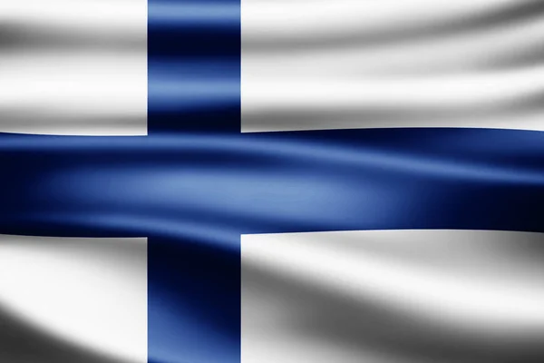 Vlag Van Finland Met Kopie Ruimte Voor Tekst Illustratie — Stockfoto