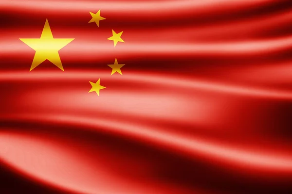 Bandeira China Com Espaço Cópia Para Seu Texto Ilustração — Fotografia de Stock