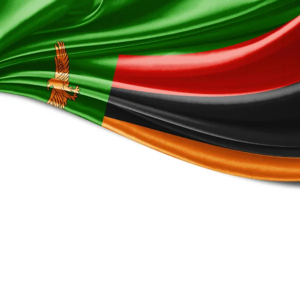 Flaga Zambii Kopia Miejsce Twój Tekst Ilustracje — Zdjęcie stockowe