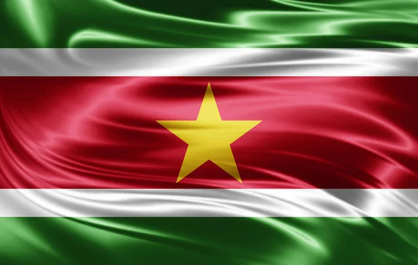 Surinamská Vlajka Kopií Prostor Pro Ilustraci Textu — Stock fotografie