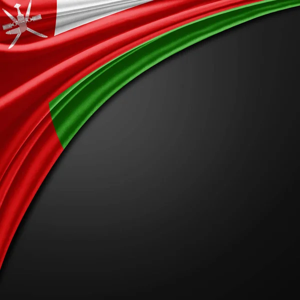 Vlajka Ománu Kopie Prostor Pro Ilustraci Textu — Stock fotografie
