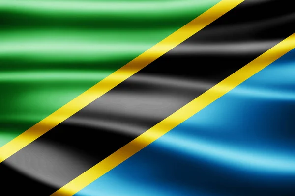 Bandeira Tanzânia Com Espaço Cópia Para Seu Texto Ilustração — Fotografia de Stock