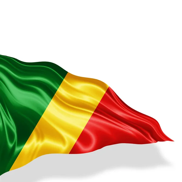 Bandera Congo República Con Espacio Copia Para Texto Ilustración — Foto de Stock