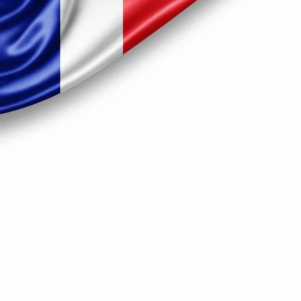 Frankreich Flagge Mit Kopierplatz Für Ihren Text Auf Weißem Hintergrund — Stockfoto