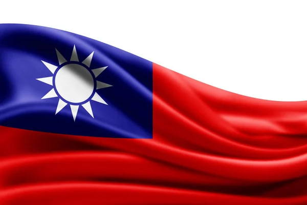 Zászlaja Tajvan Másolatot Helyet Szöveg Illusztráció — Stock Fotó