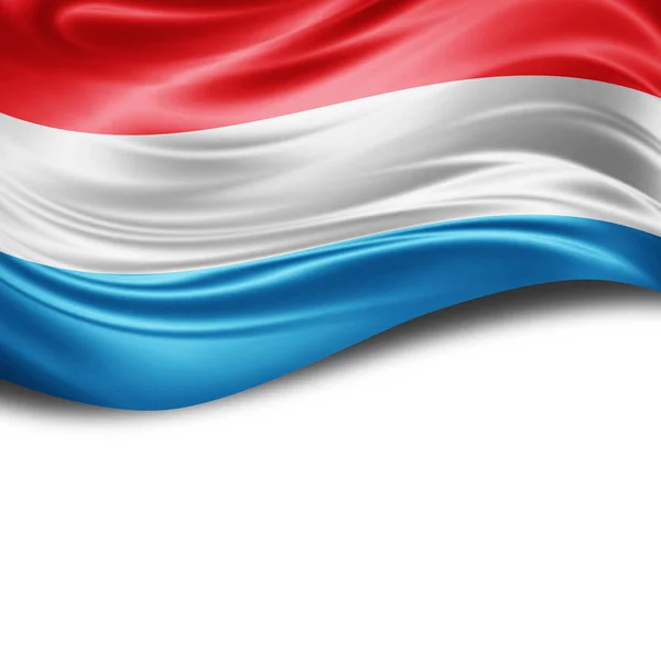 Vlag Van Luxemburg Met Kopie Ruimte Voor Tekst Illustratie — Stockfoto