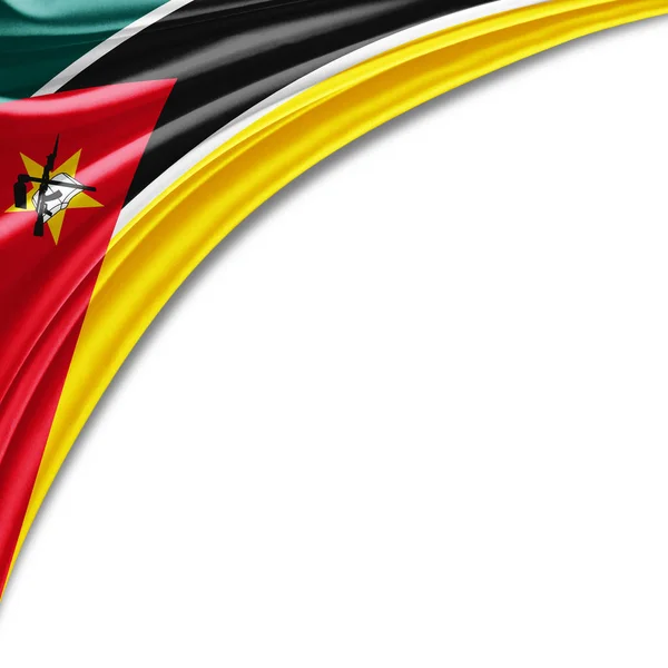 Bandiera Del Mozambico Con Spazio Copia Del Testo Illustrazione — Foto Stock