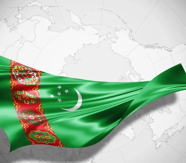 Flag Turkmenistan Copy Space Your Text Illustration — Stock Photo, Image