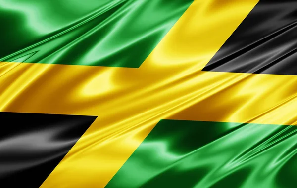 Másol Szöveg Illusztráció Helyet Jamaica Zászlaja — Stock Fotó