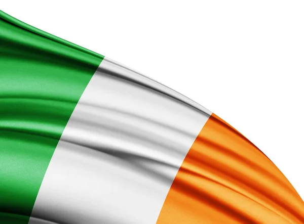 爱尔兰国旗与复制空间为您的文本 — 图库照片