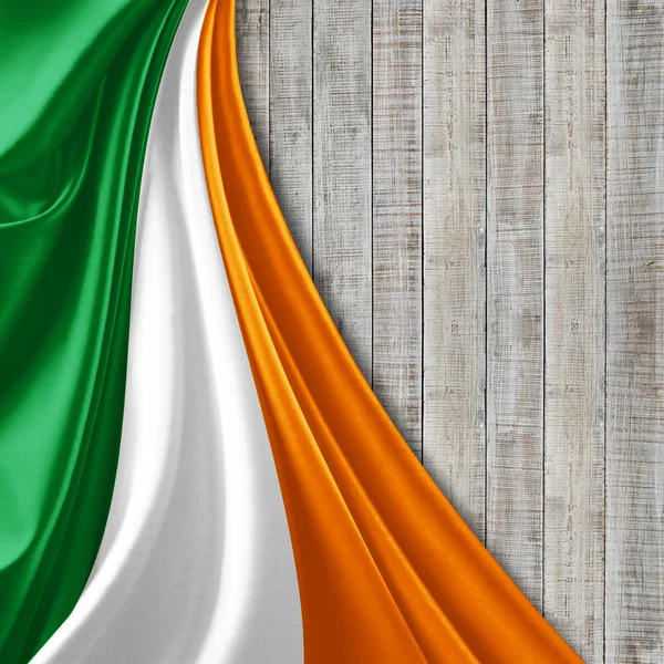 Vlag Van Ierland Met Kopie Ruimte Voor Tekst Illustratie — Stockfoto