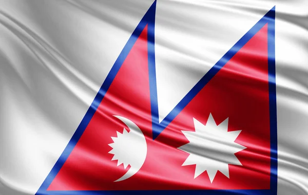 Flaga Nepalu Kopia Miejsce Twój Tekst Ilustracje — Zdjęcie stockowe