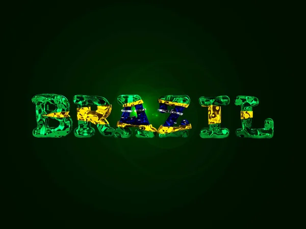 Brazília Word Példányt Helyet Szöveg Vagy Képek — Stock Fotó