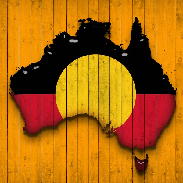 Bandera Aborigen Australia Con Espacio Copia Para Texto Imágenes — Foto de Stock