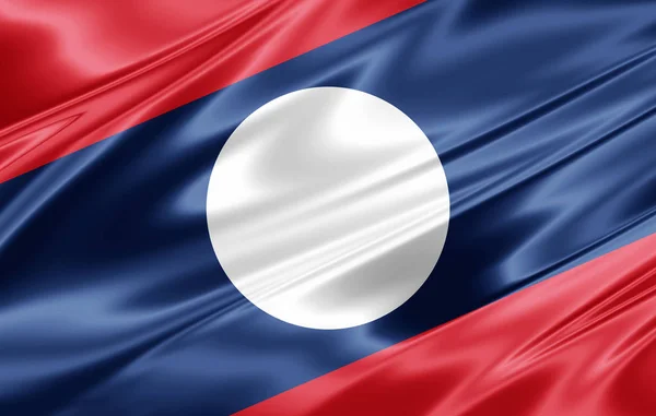 Bandera Laos Con Espacio Copia Para Texto Ilustración —  Fotos de Stock