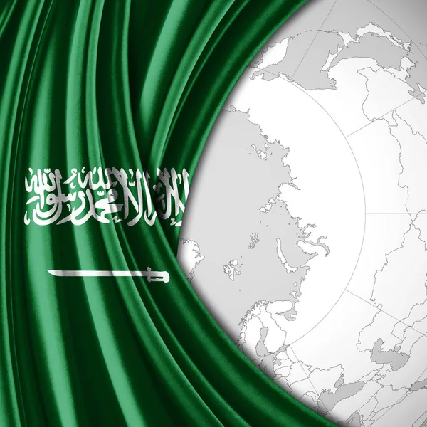 Flag Saudi Arabia Copy Space Your Text Illustration — Stock Photo, Image