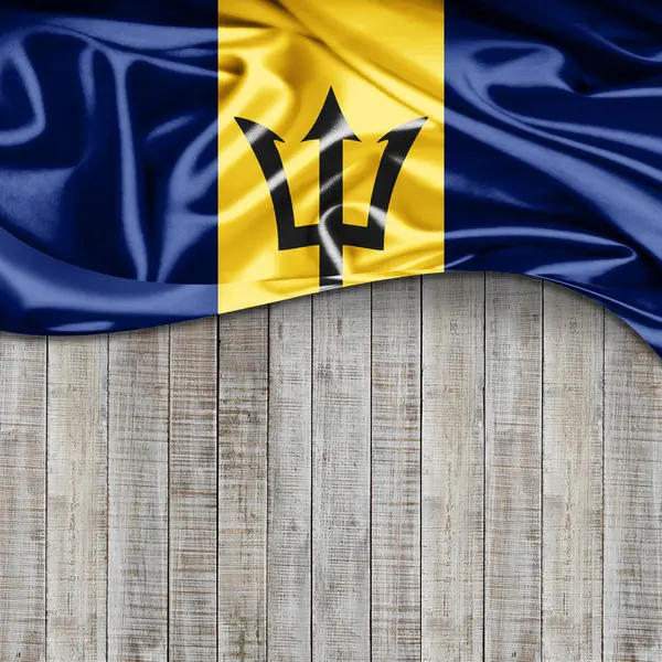 Bandera Barbados Con Espacio Copia Para Texto Ilustración — Foto de Stock