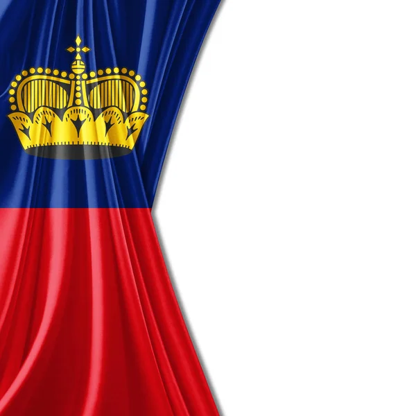 Lichtenštejnská Vlajka Kopií Prostor Pro Ilustraci Textu — Stock fotografie
