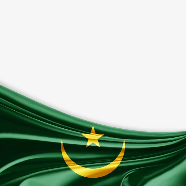 Flag Mauritania Copy Space Your Text White Background Illustration — Stock Photo, Image