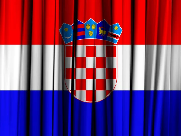 Bandera Croacia Con Espacio Copia Para Texto Ilustración —  Fotos de Stock