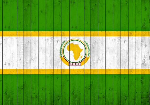 Флаг Африканского Союза Местом Копирования Текста Изображений — стоковое фото