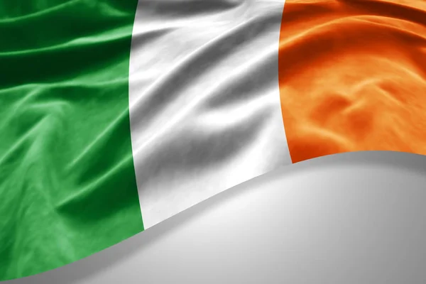 Flaga Irlandii Kopia Miejsce Tekst Białym Tle Ilustracja — Zdjęcie stockowe